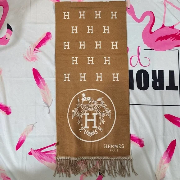 Hermès Cashmere And Silk Blend Long Scarf - Picture 4 of 5